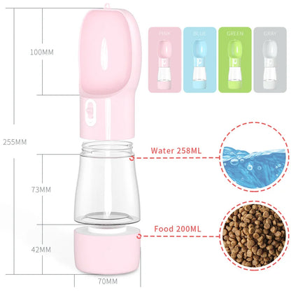 Portable Pet Water Bottle & Feeder for Dogs